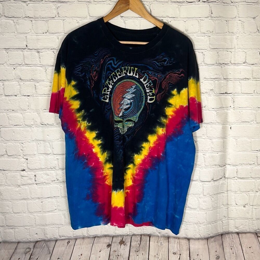 Liquid Blue Grateful Dead Tye Dye Shirt Mens Size XL Nice Fade